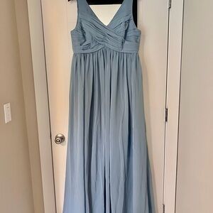 Elegant Blue Sleeveless Dress